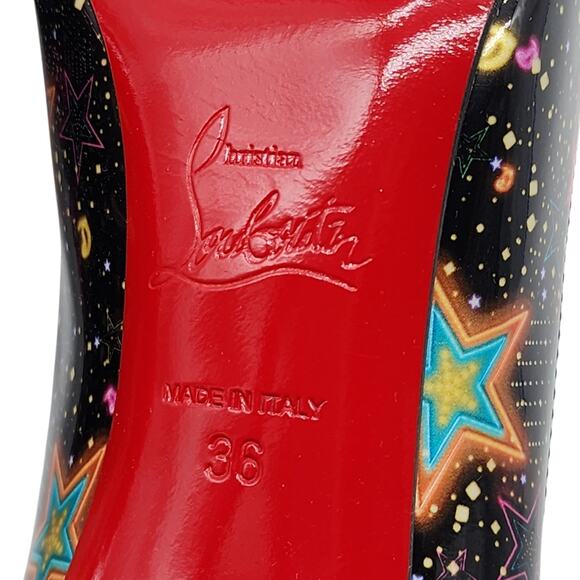 Christian Louboutin Viva Las Vegas Kate Pumps 100mm - Leather - Black 36 $845 - Picture 7 of 7